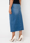 Betty Barclay Midi Denim With Rhinestone Detail Skirt, Blue