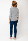 Betty Barclay Striped Round Neck Top, Black