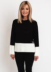 Betty Barclay Fine Knit Jumper, Black & White