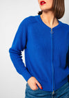 Betty Barclay Knitted Zip Through Cardigan, Blue