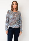 Betty Barclay Geometric Print Blouse, Blue Multi