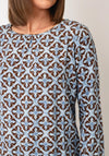 Betty Barclay Geometric Print Blouse, Blue Multi
