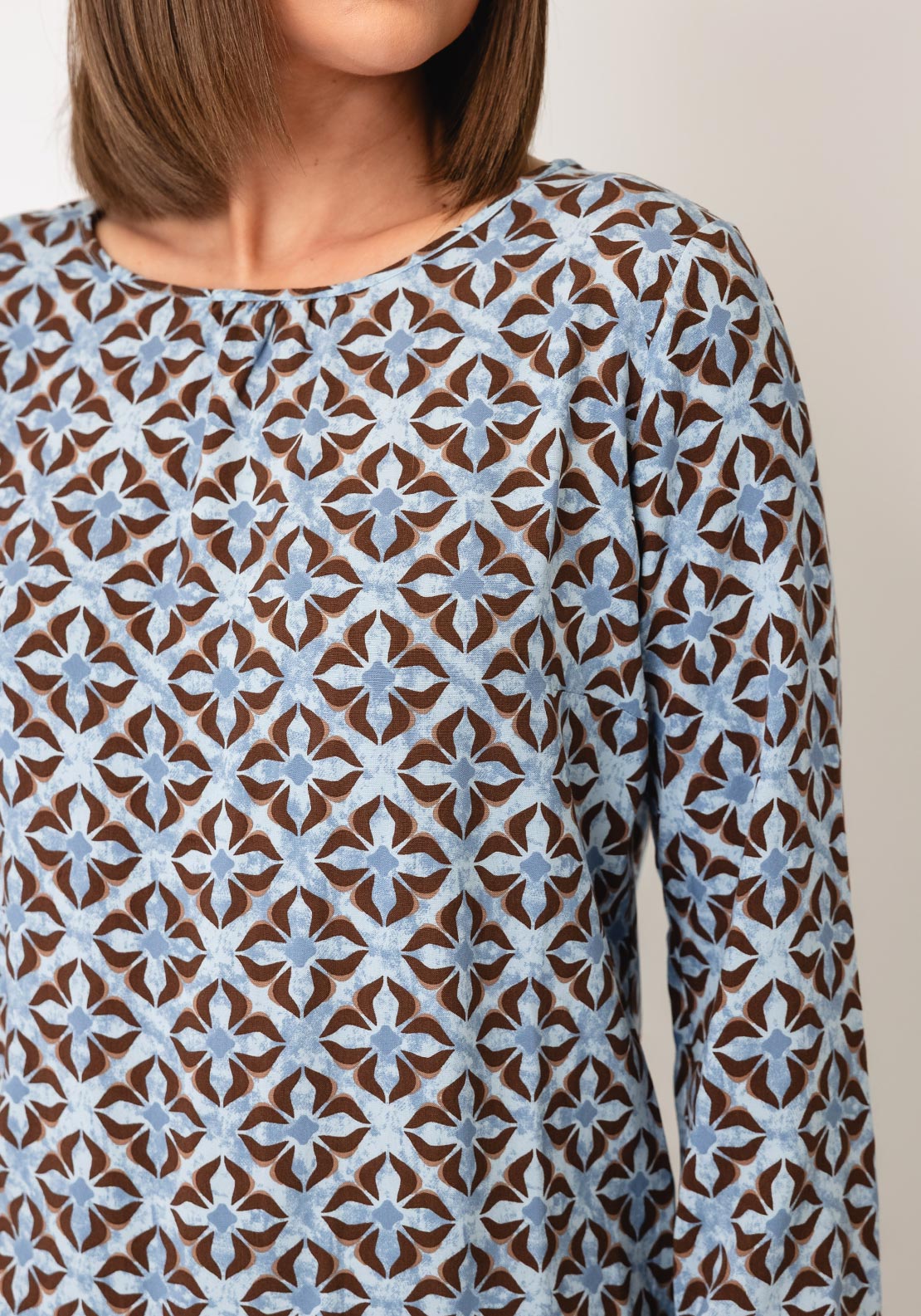 Betty Barclay Geometric Print Blouse, Blue Multi