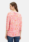 Betty Barclay Leopard Drawstring Sweatshirt, Neon Pink