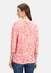 Betty Barclay Leopard Drawstring Sweatshirt, Neon Pink