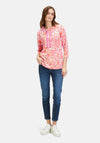 Betty Barclay Leopard Drawstring Sweatshirt, Neon Pink
