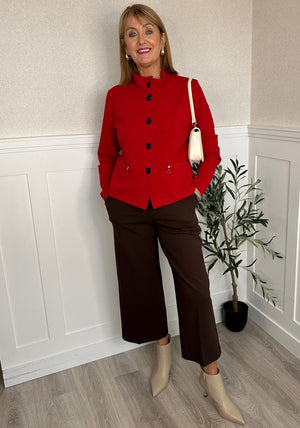 Betty Barclay Textured Jersey Jacket, Red