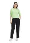 Betty Barclay Knit Cropped Sleeve Jumper, Green