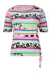 Betty Barclay Striped Drawstring Jersey Top, Multi-Coloured