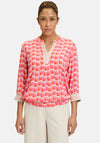 Betty Barclay Geo Floral Elastic Trim Top, Pink