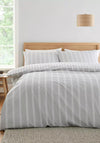 Bianca Ashford Stripe Reversible Duvet Cover, Grey