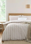 Bianca Ashford Stripe Reversible Duvet Cover, Natural