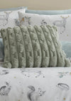 Bianca Home Carved Faux Fur Cushion, Sage