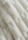 Bianca Home Carved Faux Fur Throw, Cream