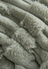 Bianca Home Carved Faux Fur Throw, Sage