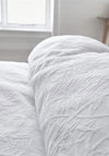 Bianca Home Matelassé Jacquard Leaves Duvet Set, White
