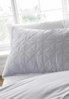Bianca Home Cotton Soft Diamond Quilted Geometric Duvet Cover Set, Grey