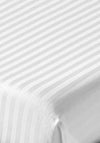 Bianca Home 300 Thread Count Cotton Sateen Stripe Fitted Sheet, White