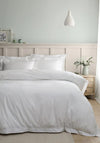 Bianca Lottie Floral Embroidery Cotton Duvet Set, White