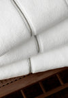 Bianca Home Zero Twist Satin Stitch Towel, White