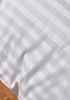 Bianca Home 200 Thread Count Cotton Sateen Stripe Duvet Set, White