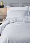 Bianca Home 200 Thread Count Cotton Sateen Stripe Duvet Set, Silver