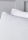 Bianca Home 200 Thread Count Cotton Sateen Stripe Duvet Set, Silver
