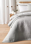 Bianca Home Quilted Lines Large Bedspread, Silver