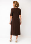 Bianca Davina Ruched Pencil Midi Dress, Brown