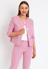 Bianca Ava Geometric Print Short Jacket, Pink
