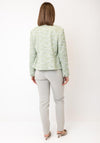 Bianca Tweed Style Button Up Jacket, Green