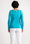 Barbara Lebek Embellished Graphic Top, Blue