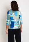 Bianca Round Neck Patch Print Top, Multi