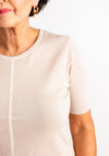 Bianca Lurex Knit Short Sleeve Top, Gold