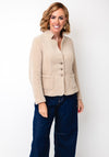 Bianca Joalina Chevron Knit Jacket, Beige