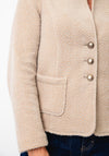 Bianca Joalina Chevron Knit Jacket, Beige