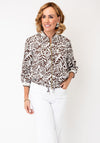 Bianca Rachel Printed Light Bomber Jacket, Brown