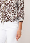 Bianca Rachel Printed Light Bomber Jacket, Brown