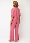 Bianca Alice Linen Blend Short Sleeve Shirt, Pink
