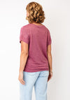 Bianca Vintage Botanical Bird Print T-Shirt, Pink Multi