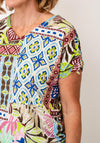 Bianca Julie Multi Print V Neck Top, Multi-Coloured