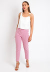 Bianca Siena Geometric Print Slim Trousers, Pink
