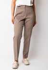 Bianca Siena Slim Leg Tailored Trousers, Brown