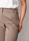 Bianca Siena Slim Leg Tailored Trousers, Brown