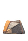 Biederlack Cotton Home Block Colour Large Blanket, Camel