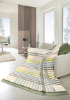 Biederlack Border Check Medium Blanket, Celery Green