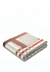 Biederlack Border Check Medium Blanket, Rust