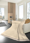 Biederlack Border Twill Natural Medium Blanket, Natural