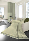 Biederlack Border Twill Natural Medium Blanket, Green