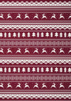 Biederlack Fairisle Red Cotton Home Sofa Blanket, Red